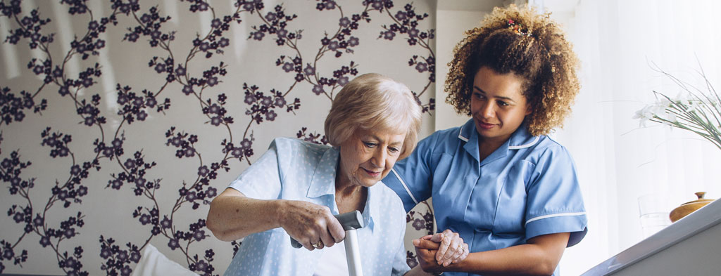 Personal Care Aide in Northern VA wiht a disabled senior care client from Triangle
 VA